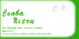 csaba mitru business card